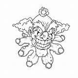 Scary Clown Coloring Pages Azcoloring Via sketch template