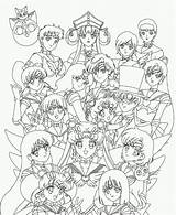 Sailor Moon Coloring Pages Group Senshi Coloriage Kolorowanka Jupiter Mars Kolorowanki Stars Colouring Sailors Saturn Star Crafts Books Sailormoon Sailorstars sketch template