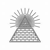Masonic Illuminati Oog Símbolos sketch template