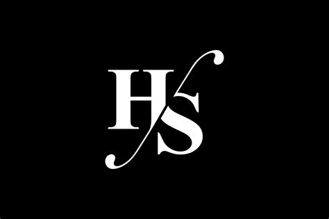hs monogram logo design  vectorseller thehungryjpegcom
