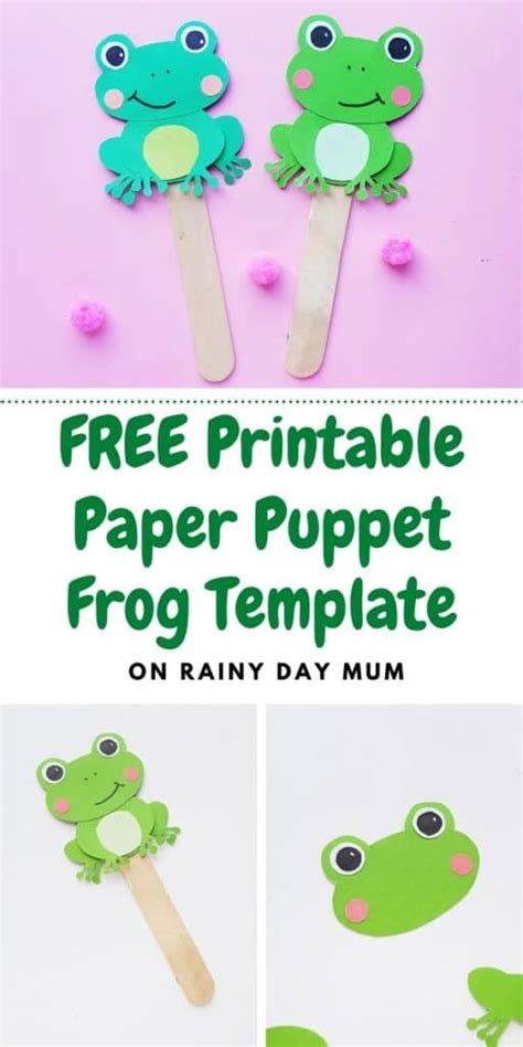 printable template    speckled frog paper puppets
