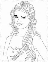 Coloring Pages Selena Gomez Getcolorings Color sketch template