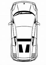 Coloring Lamborghini Car Pages Printable Coloring4free Print Huracan Side Top Aventador sketch template