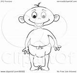 Baby Standing Diaper Boy Clipart Outlined Royalty Illustration Pams Rf sketch template