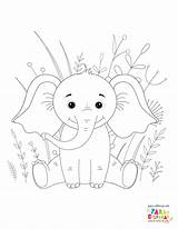 Elefante Piernas Abiertas Sentado Elefantes sketch template