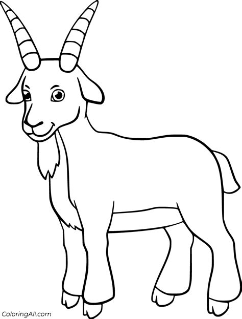 coloring page goat