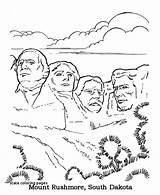 Coloring Pages Rushmore Mount National Memorial Historic Parks Dakota South Places Kids Sheets Mt Sheet Color Monuments Clipart Park States sketch template