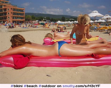 beach outdoor ocean topless bikini