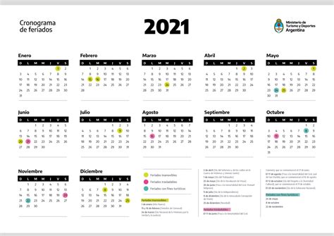 Días Feriados En Argentina 2021 Todos Los Descansos Oficiales Para El