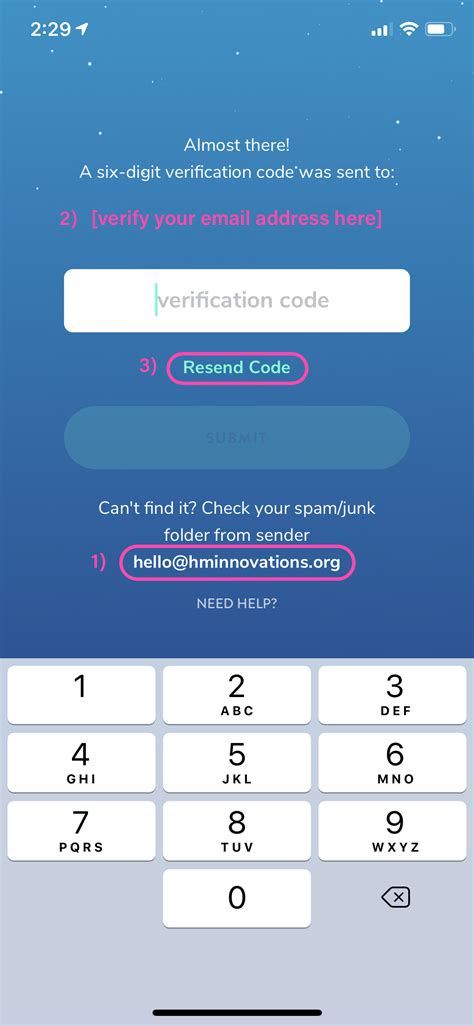 digit email confirmation code healthy minds innovations