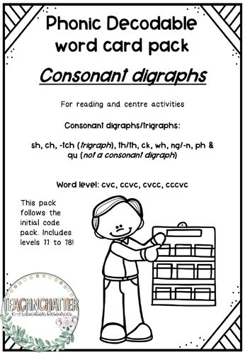 list  consonant digraphs teaching resources