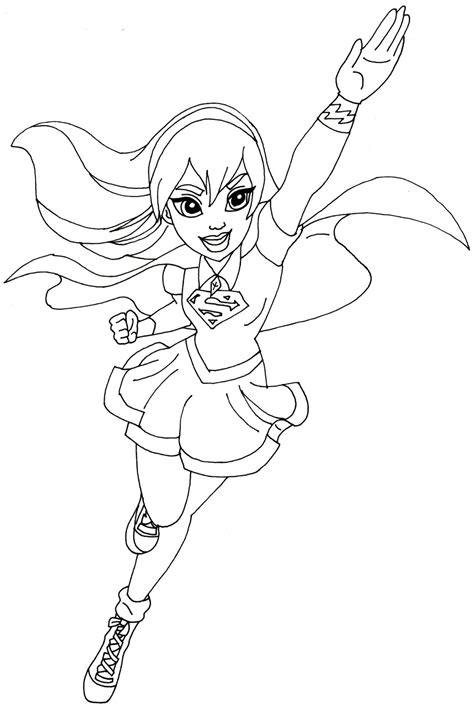 printable super hero high coloring pages supergirl super hero