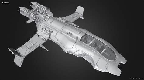 detailed sci fi spaceship  detailed cgtrader