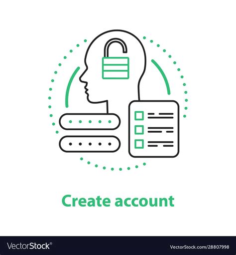 account creating concept icon royalty  vector image