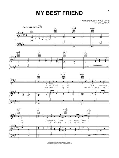 my best friend sheet music by tim mcgraw piano vocal and guitar right