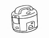 Rice Cooker Coloring Coloringcrew Pages Template sketch template