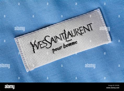yves saint laurent pour homme label  mans shirt stock photo royalty  image  alamy