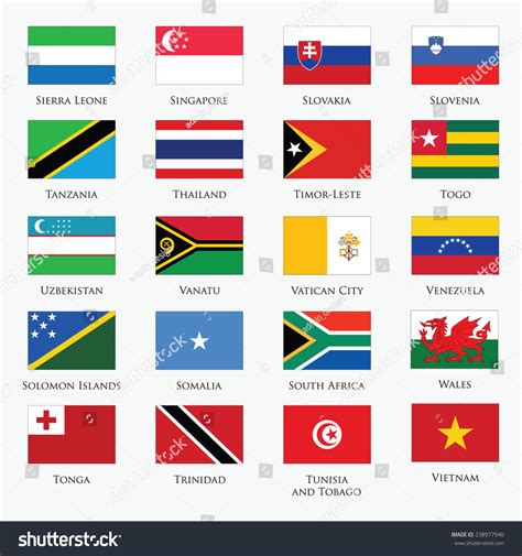 vector set flags official colors