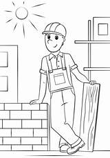 Construction Coloring Worker Pages Printable Community Drawing Girl Work Helpers Colorings sketch template