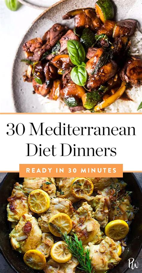 mediterranean diet dinners      minutes