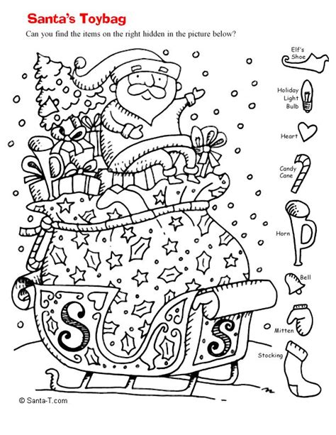 images  christmas hidden pictures printables christmas
