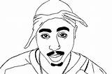2pac Tupac Dope Lineart sketch template
