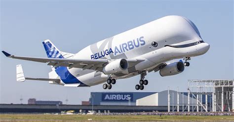 giant airbus plane that looks like a whale makes maiden flight