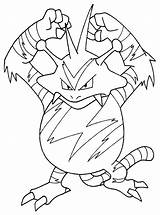 Coloring Pokemon Pages Colouring Library Electabuzz Clip sketch template