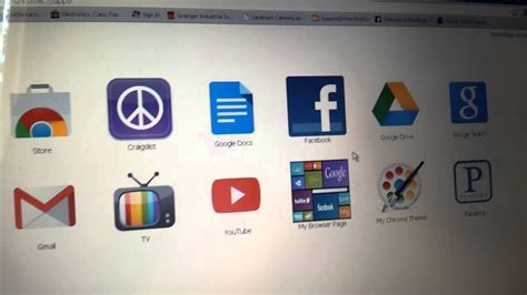 google chrome apps page  startup youtube