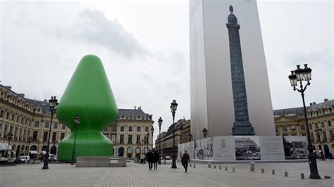 giant sex toy or christmas tree paris baffled and outraged video — rt news