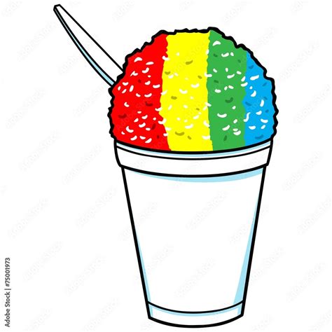 Shaved Ice Stock Vector Adobe Stock