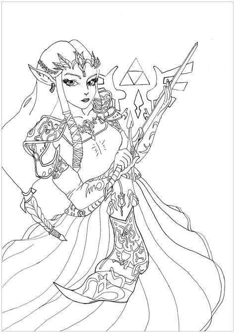 printable zelda coloring pages printable templates