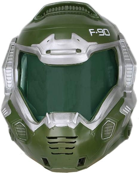 xcoser doomguy helmet deluxe green mask visor halloween cosplay costume