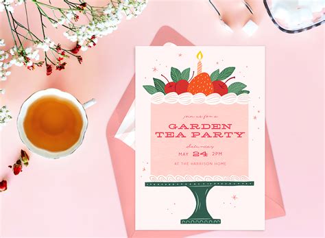 8 tea party invitations for your afternoon tea stationers