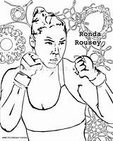 Rousey Ronda sketch template