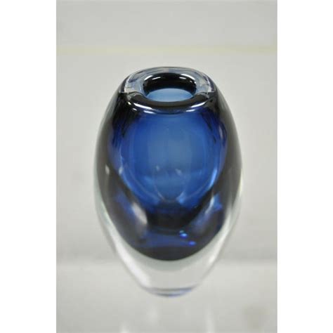 Vintage Cobalt Blue Italian Hand Blown Art Glass Bud Vase Chairish