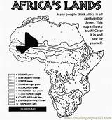 Africa Map Coloring Pages Worksheet Biome Kids Geography Color School Printable Worksheets Biomes Environment Social Studies Middle Grade African Educational sketch template