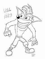 Crash Bandicoot Inktober Coco Xcolorings Animados 940px Esboço sketch template