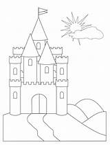 Castle Coloring Pages Printable Kids Cinderella sketch template