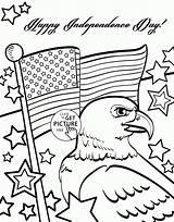 Coloring July 4th Independence Kids sketch template