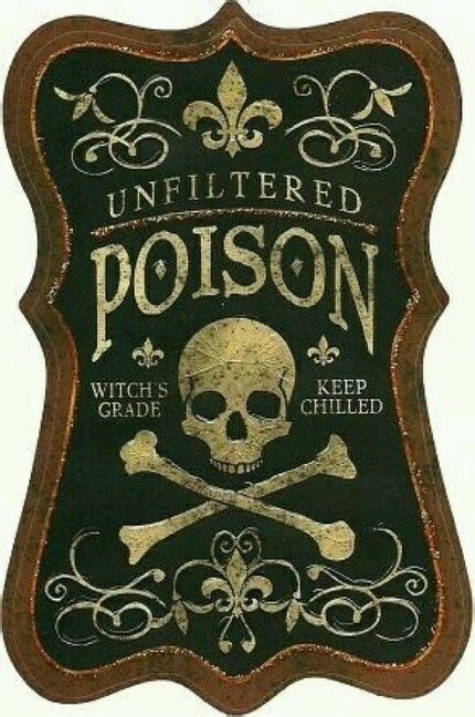 unfiltered poison halloween apothecary labels halloween vintage