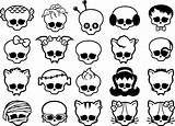 Monster High Skull Coloring Pages Character Print Google Symbols Characters Getcolorings Cute Drawings sketch template