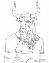 Coloring Minotaur Greek Pages Mythology Monster Creatures Bull Headed Man Hellokids Hydra Print Source Color Drawing Minotaure Qj Inspirational Getcolorings sketch template