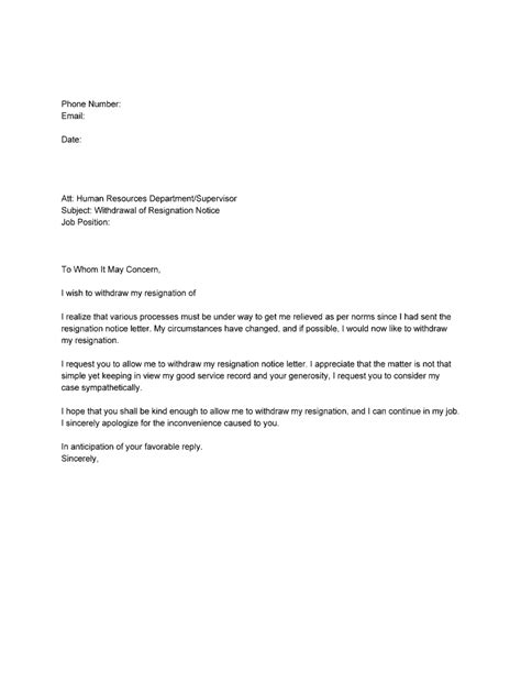 resignation retraction letter examples images   finder