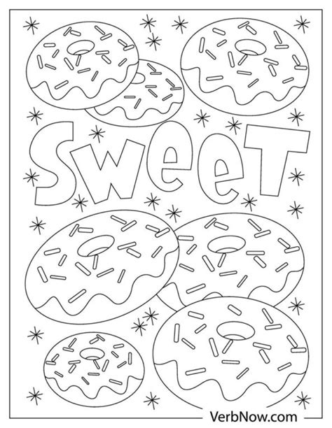 donuts coloring pages book   printable  verbnow