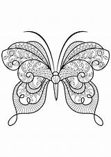 Coloring Butterfly Pages Butterflies Adults Beautiful Adult Patterns Book Color Printable Insects Kids Insect Print Big Incredible Coloriage Mandala Colouring sketch template