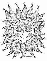 Luna Colouring Thaneeya Zentangles Disegni Colorare Grown Ups Mcardle sketch template