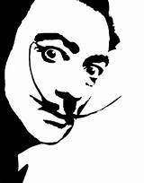 Dali Stencil Stencils Face Salvador Clipart Faces Silhouette Google Joker Famous Graffiti Cartoon Search Cliparts Fr Clipground Gr Man Visit sketch template