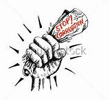 Corruption Drawing Stop Hand Poster Fist Paper Vector Holding Text India Topic Shutterstock Concept Idea Stock Corrupt Illustration Bribe Political sketch template