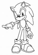 Sonic Coloring Pages Hedgehog Printable Kids Colors sketch template